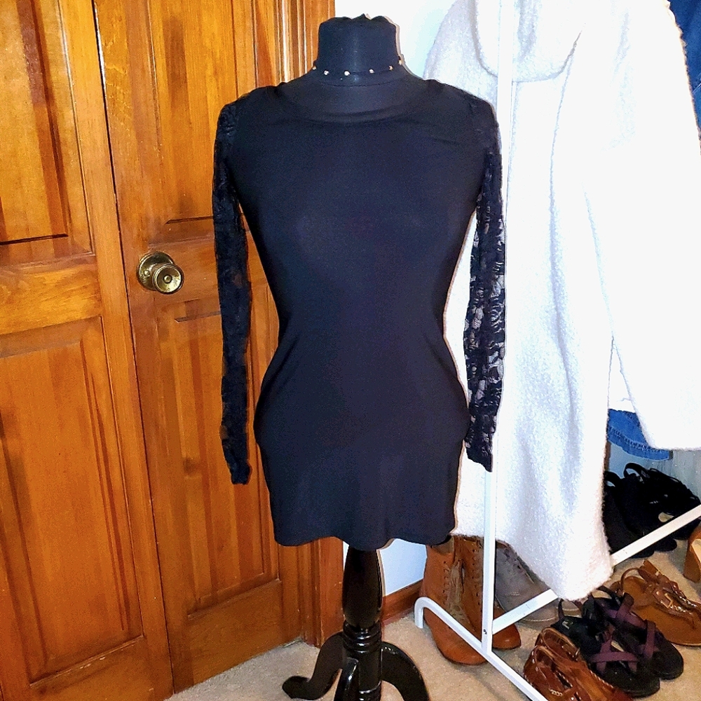 Black mini dress